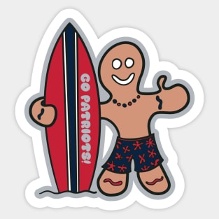 Surfs Up for the New England Patriots! Sticker